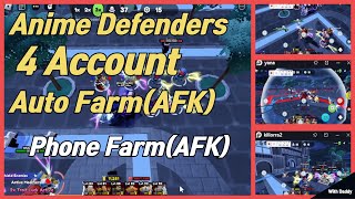 Mobile Auto Farm AFK Anime Defenders Auto Farm AFK Token Gems 4 Account  ROBLOX 핸드폰 모바일 오토 방법