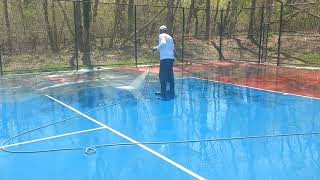 Sporting Courts Power Wash Cleaning Tennis Basketball griffsservices.com