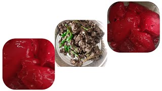 #ஆட்டு ரத்த பொறியல்# Goat blood receipe in tamil# healthy recipes #