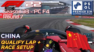 PSGL F1 22 China - Qualifying Lap + Race Setup 💪