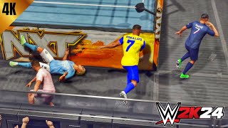 Ronaldo + Messi + Mbappe + Haaland | WWE 2K24