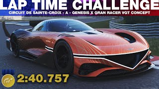 Gran Turismo 7 Lap Time Challenge - Circuit de Sainte-Croix - A - Genesis X Gran Racer VGT Concept