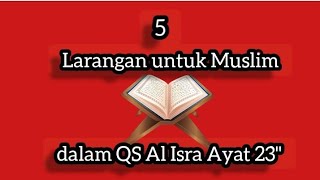 5 larangan untuk muslim