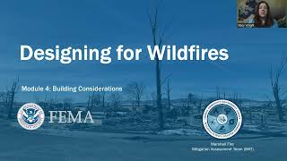 Designing for Wildfires Training Series - Module 4: Building Considerations