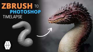 ZBrush to Photoshop Timelapse - 'Dragon Bust' Concept