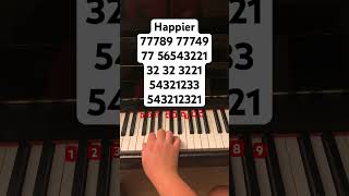 Happier // follow my instagram: jessnotes123 #piano #pianotutorial #pianomusic #bastille #happier