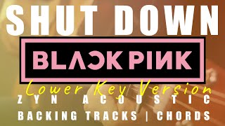 SHUT DOWN (Lower Key Ver.) - BLACKPINK | Acoustic Karaoke | Chords