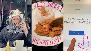 HOLIDAY PREP | VLOG | GUSTO MEALS, HAIRDRESSERS, LASHES & AIRPORT BABY! | TILLY JONES