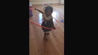 Ishanvi trying to do hula hoop