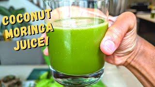 Drink THIS Daily to Help BEAT STRESS & FATIGUE! 💚💪 | Coconut Green Moringa Juice