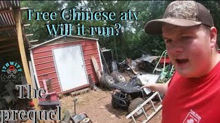 free blue Chinese atv can we get it running: the prequal