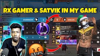 Rx Gamer & Short Creator Satvik Vs Psycho 🤯❤ 4 vs 4 In Cs Ranked Match 😱😳 Ab Kya Hoga? - Free Fire