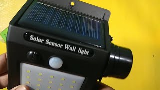 DIY PIR Motion Alarm with solar wall light. Indoor and outdoor use.