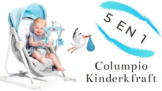 🔥👶🏻 Kinderkraft Columpio Bebé 5 en 1= Balancín-Silla-Cuna-Capota