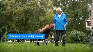 Ab (94) zijn beste vriend is pony Jack: 'Ik hou van hem en hij van mij' | Hart van Nederland