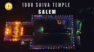 1008 Shivalayam, Salem, Tamil Nadu Night Aerial Views with Colorful Lights #salem #1008 #lordshiva