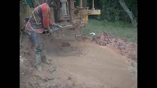 Trying to dig a borehole in Loita Hills Kenya