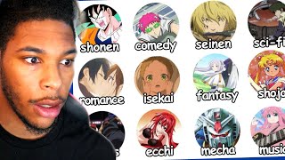 Every Anime Genre Explained in 12 Minutes | Reaction!!