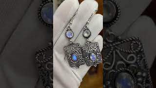 Blue Moonstone Earrings