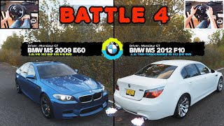 Bmw M5 F10 Vs Bmw M5 E60 Forza Horizon 4 BATTLE 4 | Steering Wheel + Paddle Shifter Gameplay