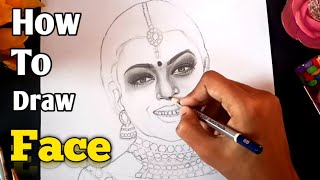 How to draw eyes and nose step by step || drawing face easy || #subscribe #sketch