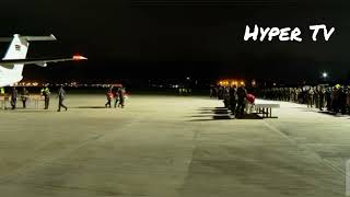 Remains of the victims of the KDF chopper crash arrive in Nairobi.