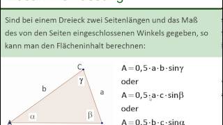 Flächeninhalt des Dreiecks - Trigonometrie