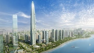 Update 3/2017 Supertall Greenland Center 636m 2087ft 125 fl WUHAN in CHINA