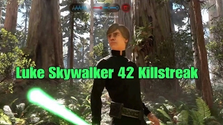 Luke Skywalker 42 Killstreak | Star Wars Battlefront