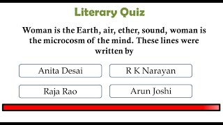 Literary Quiz l Indian Writing in English l Listen to Literature l vyasa