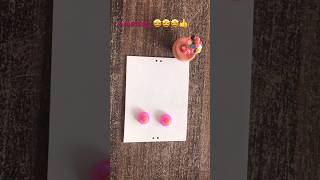 DIY cute clay earrings #diy #clay#earringrs #shorts #shortsfeed #ytshorts