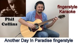 Another Day In Paradise Phil Collins Fingerstyle Guitar Cover Guitar Karaoke