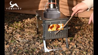 TOMOUNT Titanium Tent Stove Mini, Portable Compact Stove/ Titan Zeltofen Mini Tragbar Kompakt Herde