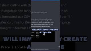 Create a Google Sheets and Excel Template with ChatGPT