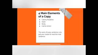 Main Elements of a Copy