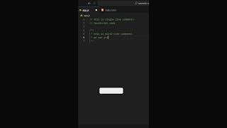 JavaScript Comments | Single line & Multi-line Comments #shorts   #webdevelopment #webdeveloper