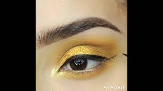 Crown yellow beautiful eye make-up