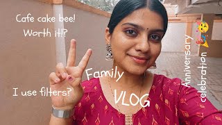 Cafe cake bee-Review #tamilvlogger  #cafecakebee #anniversarycelebration #movienight #indianyoutuber