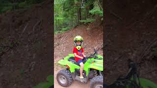 Colton riding his ATV in the UP