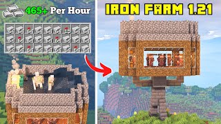 NEW AUTOMATIC IRON FARM DESIGN is the FASTEST for Bedrock 1.21!