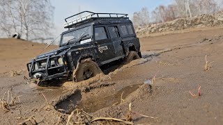 На что способен. Land Rover Defender vs mud.