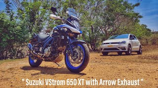 2019 Suzuki Vstrom XT with Arrow full system Exhaust (Headphones 🎧 recommended)