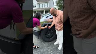 I thought she popped my tire! 😱 #funny #automobile #prank