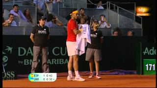 "BANANA SHOT" Nadal vs Stakhovsky Davis Cup 2013