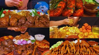 ASMR EATING TOO MUCH FOOD🔥😍