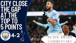 Peter Drury Commentary on Manchester City vs Tottenham (4-2) | HIGHLIGHTS | ALL GOALS