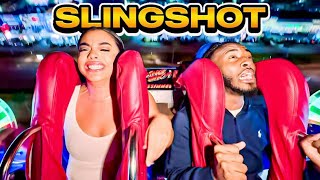 Barely Surviving the INSANE Slingshot Ride with Devonte Cenat 😱 | VLOGMAS DAY 6