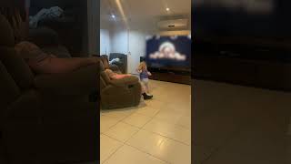 Dad Gets Pranked With Jump Scare as Scary Face Suddenly Pops on TV - 1531720