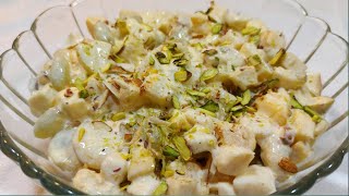 Creamy Fruit Chaat | کریمی فروٹ چاٹ | Easy & Quick Cream Fruit Chaat Recipe By Mimi's Cooking