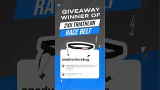 Giveaway of 2xu triathlon race belt